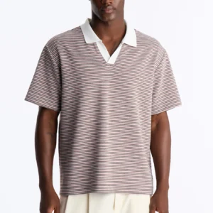 Stripe Johnny Collar Polo - Image 1