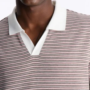 Stripe Johnny Collar Polo - Image 2