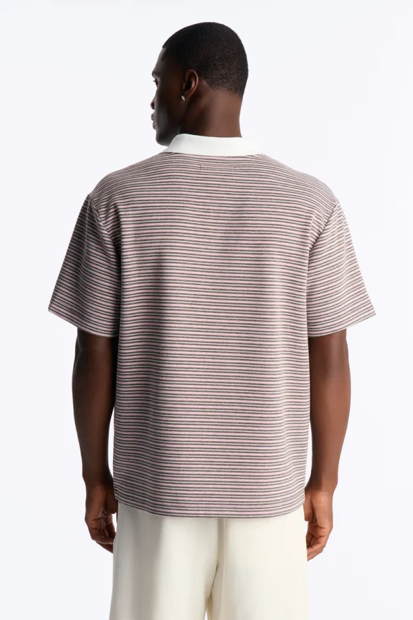 Stripe Johnny Collar Polo