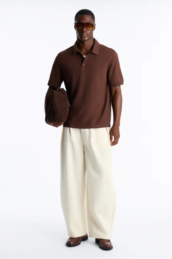 Classic Clean Finish Polo: M, Brown